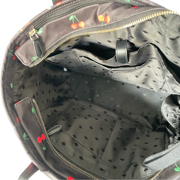 Kate Spade ♠️ Chelsea Nylon Tote- Black Cherry Print- Baby Bag - Picture 6 of 16